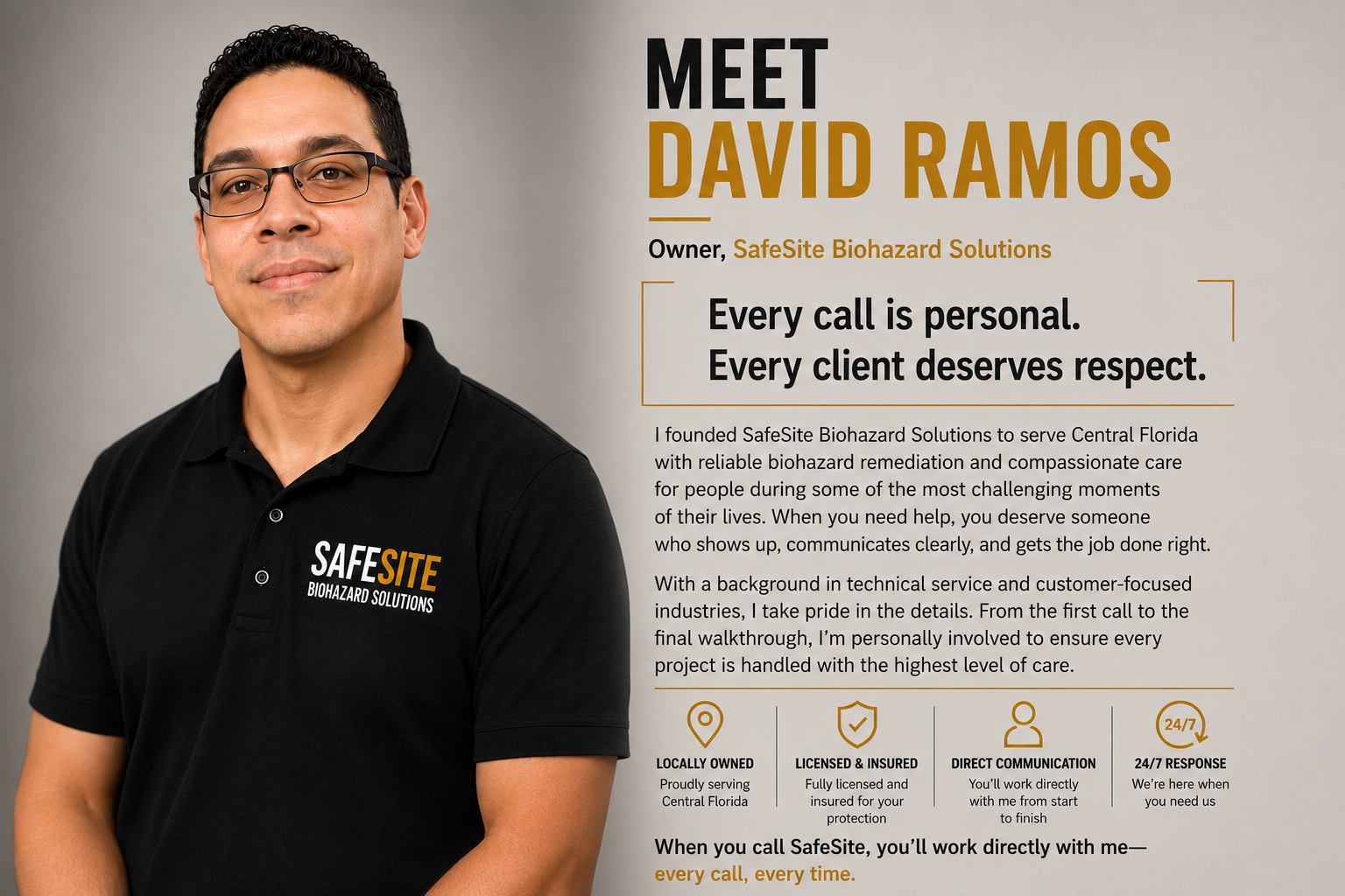 Meet David Ramos, Owner of SafeSite Biohazard Solutions